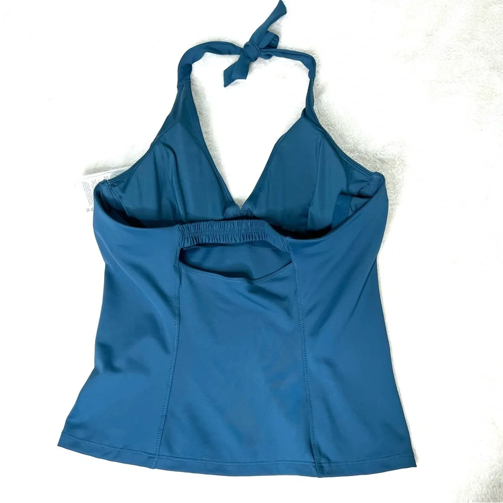 Athleta Sculpted Halter Tankini Oceanic Teal Size 40B/C
